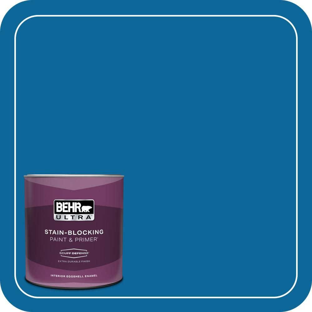 BEHR ULTRA 1 qt. #MQ4-58 Mondrian Blue Extra Durable Eggshell Enamel Interior Paint & Primer