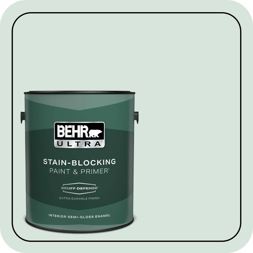 BEHR ULTRA 1 gal. #S420-1 New Day Extra Durable Semi-Gloss Enamel Interior Paint & Primer