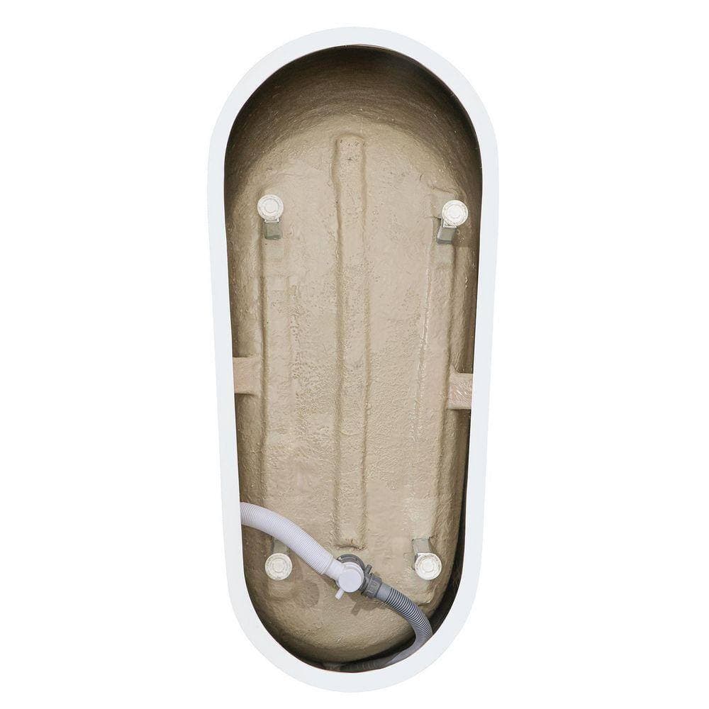 JimsMaison 63 in. x 31 in. Acrylic Single Slipper Flatbottom Freestanding Soaking Bathtub in  Gloss White (3)