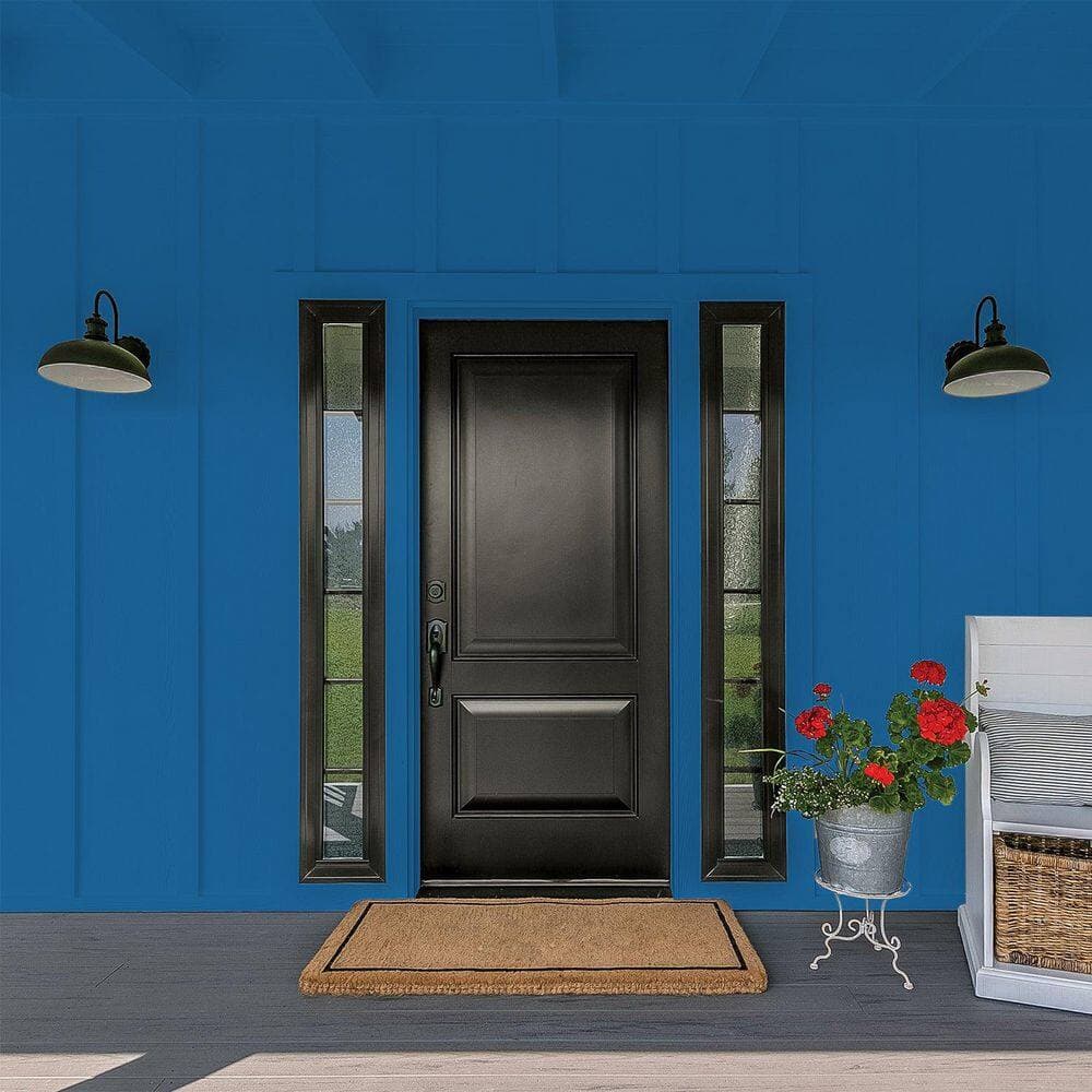 Glidden Essentials 1 gal. PPG1158-7 Stunning Sapphire Flat Exterior Paint (4)