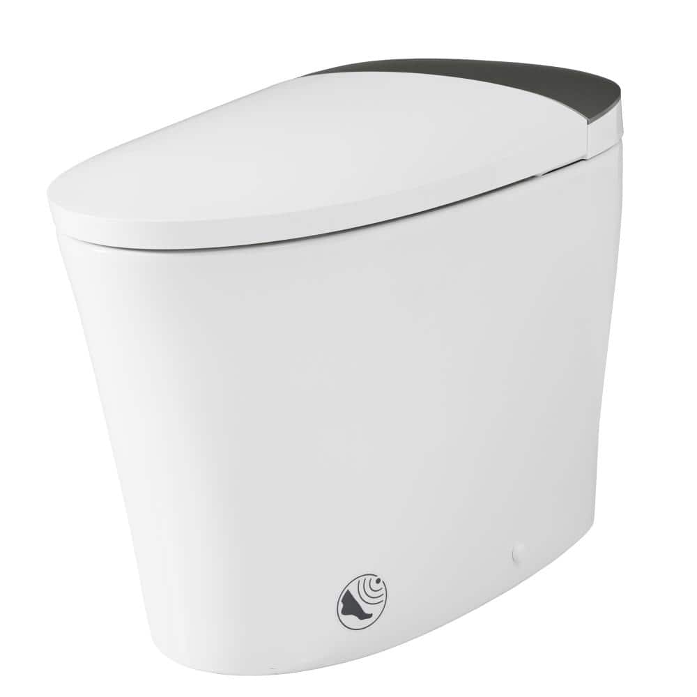 COWLOWN 12 in. 1-piece 1/1.28 GPF Dual Flush Smart Toilet in White with Bidet, ADA Comfort Height Heated Seat (1)