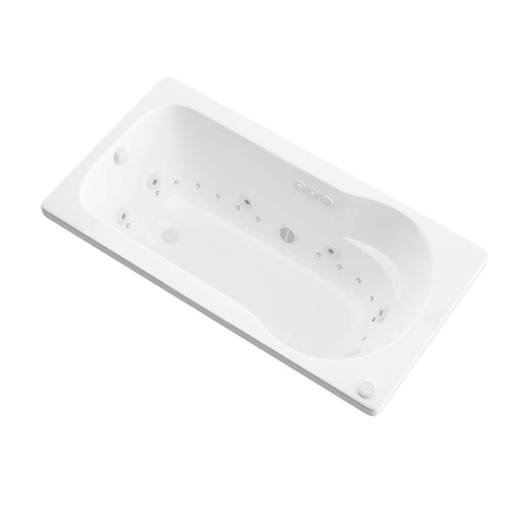 Universal Tubs Zircon 5 ft. Rectangular Drop-in Whirlpool and Air Bath Tub in White (1)
