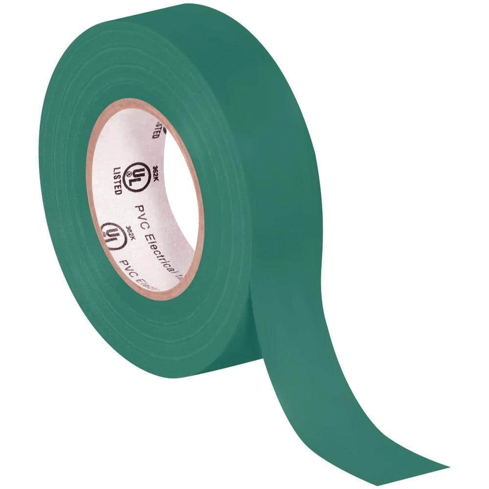 Unbranded 3/4 in. x 20 yds. Green Electrical Tape (10 Pack)