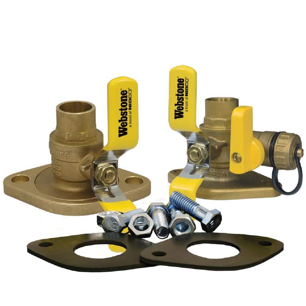 Webstone, a brand of NIBCO 3/4 in. Brass Lead Free Solder Isolator Circulator Pump with Drain Installation Kit