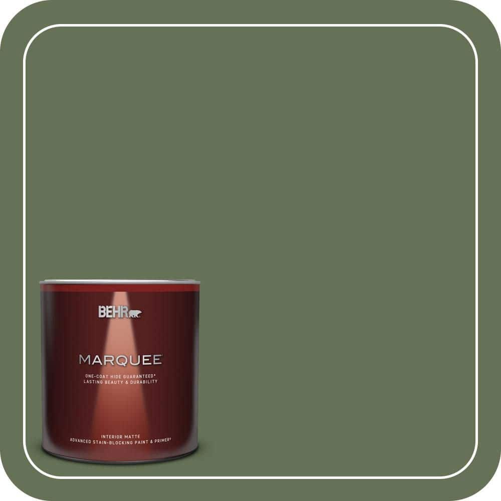 BEHR MARQUEE 1 qt. #PMD-46 French Tarragon Matte Interior Paint & Primer