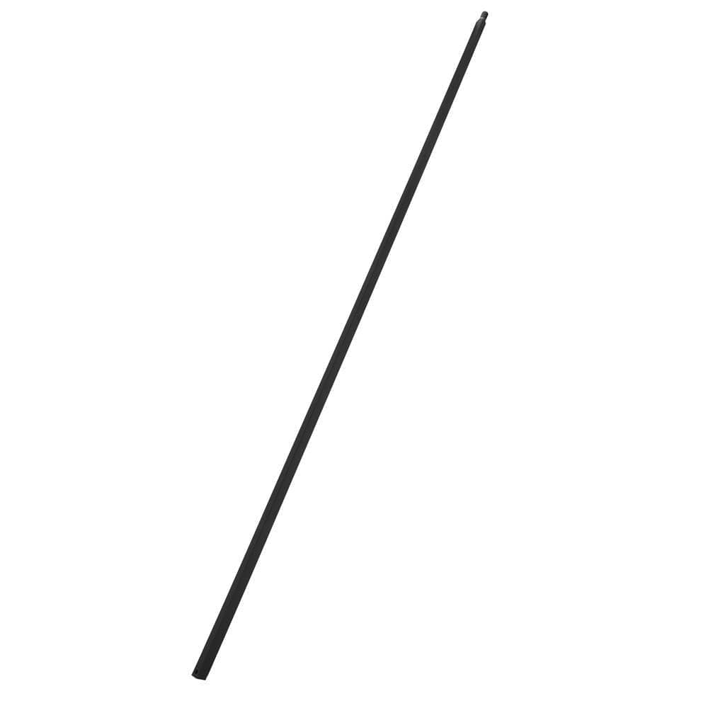 HOUSE OF FARA 1/2 in D x 1/2 in. W x 44 in. L Black Metal Square Iron Baluster (1)