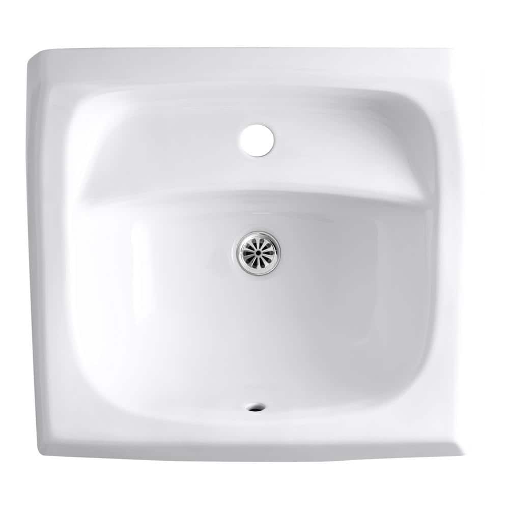 KOHLER Kingston 21.3 in. x 18.13 in. Wall Mounted Bathroom Sink in White Vitreous China (2)