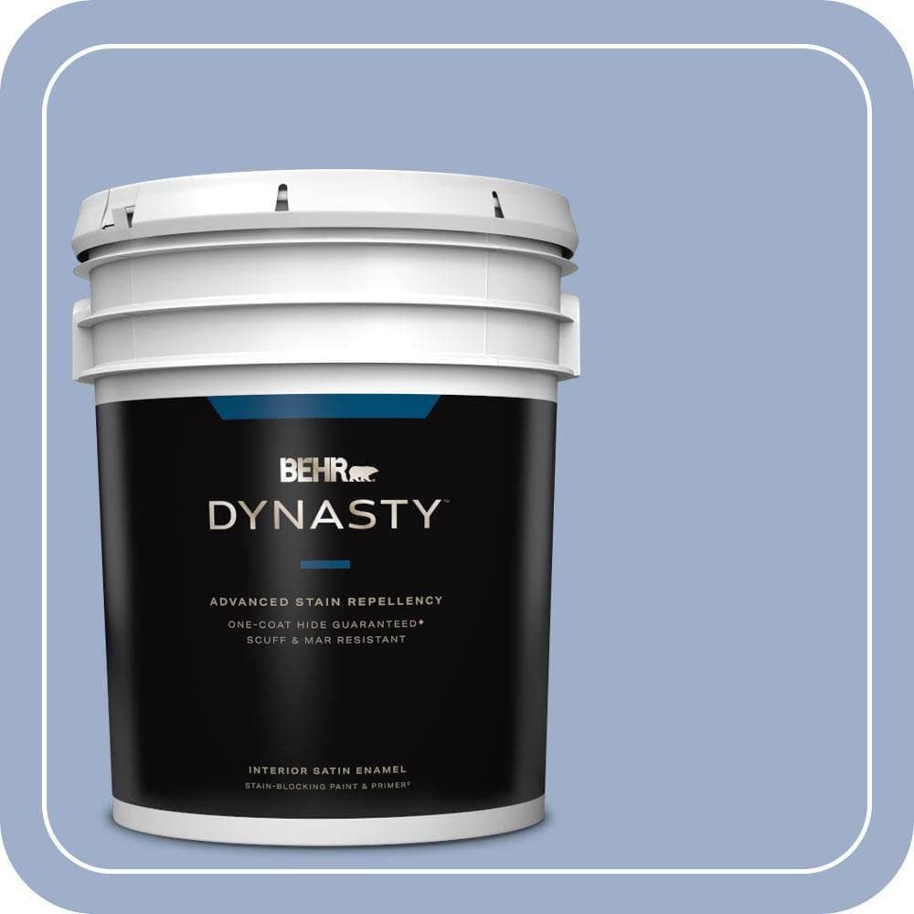 BEHR DYNASTY 5 gal. #MQ5-17 Poetry Reading One-Coat Hide Satin Enamel Interior Stain-Blocking Paint & Primer