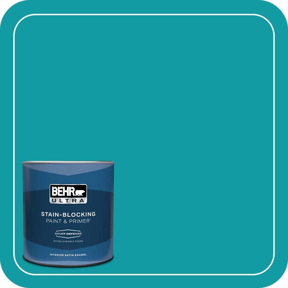 BEHR ULTRA 1 qt. #MQ4-20 Island Dream Extra Durable Satin Enamel Interior Paint & Primer