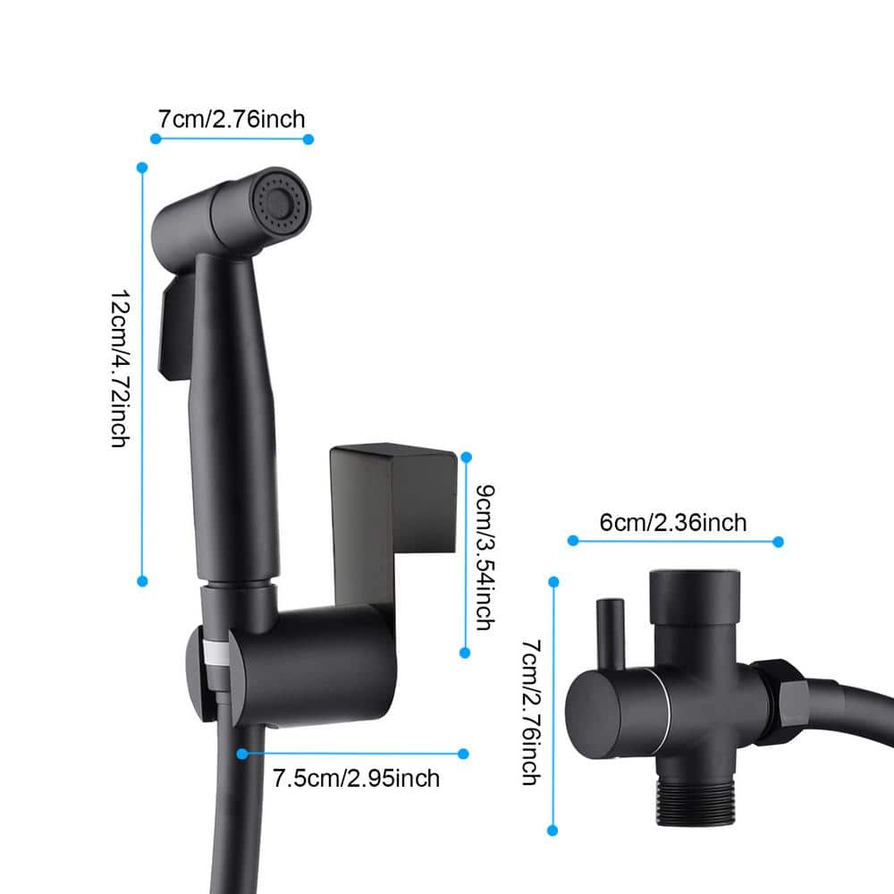 Unbranded Bath Bidet Sprayer Handheld Bidet Attachment for Toilet, Anti-Rust and Anti-corrosion, Matte Black (2)