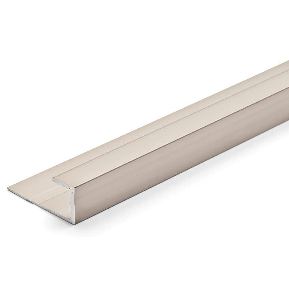 TrimMaster Satin Nickel 8mm x 84 in. Aluminum Square Cap Floor Transition Strip (2)