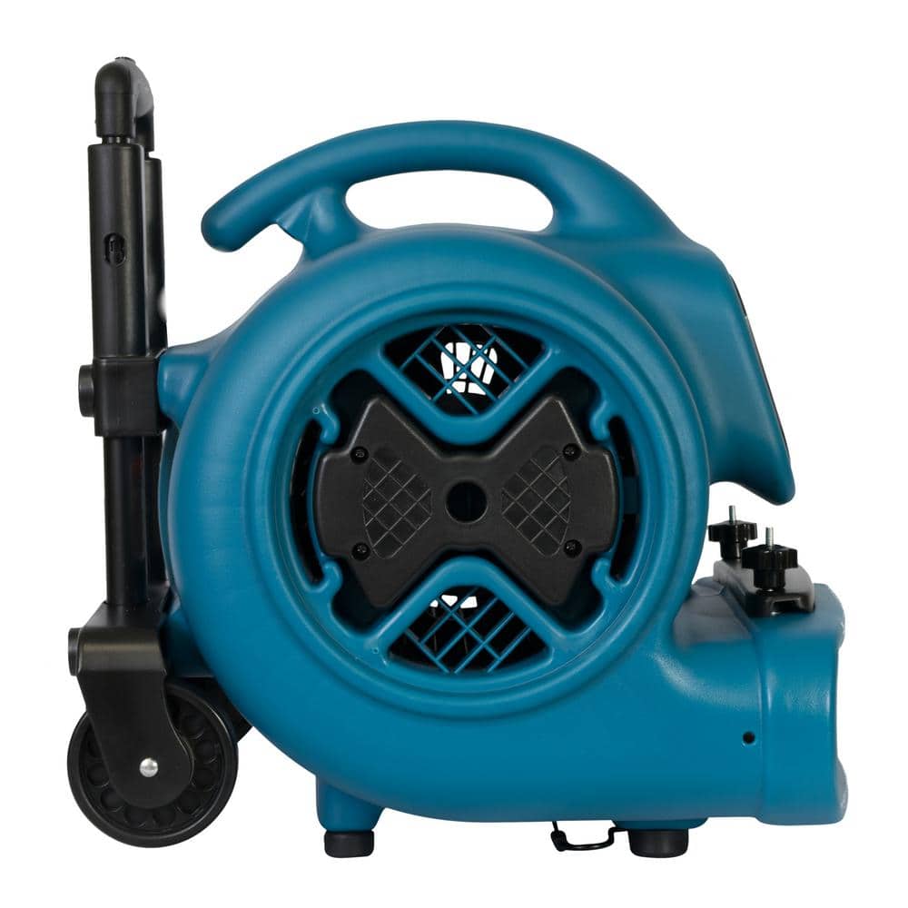 XPOWER 1/2 HP Air Mover Blower Fan with Telescopic Handle and Wheels and Carpet Clamp (2)
