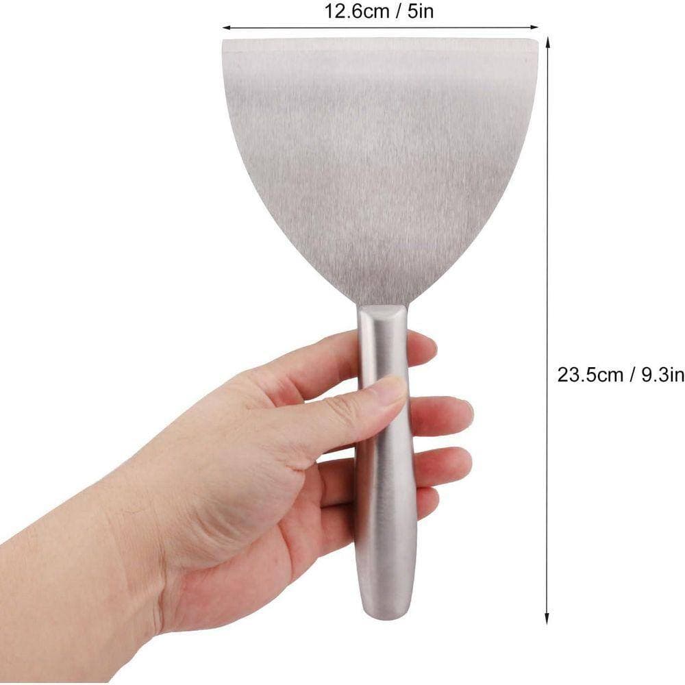 KIWDZFU 5 Pack 5 in. Stainless Steel Joint Taping Knife with Stainless Steel Grip Handle for Drywall Spackle Plasterboard Mud (2)