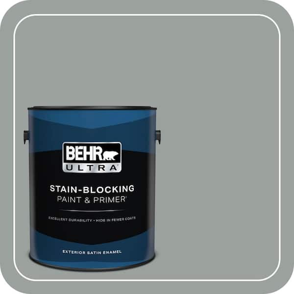 BEHR PREMIUM PLUS #PPU11-16 Brampton Gray Interior/Exterior Paint & Primer Color Sample (2)