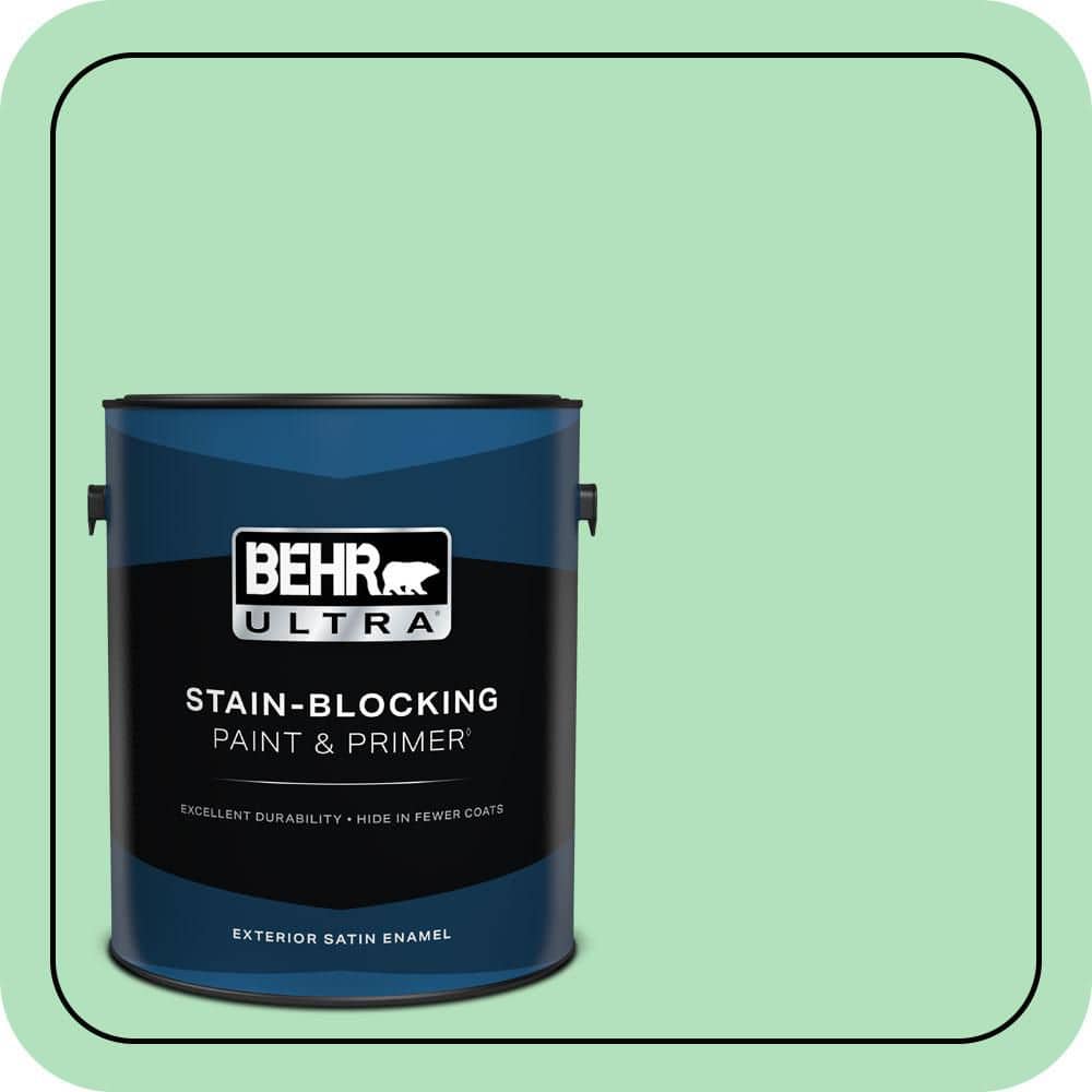 BEHR ULTRA 1 gal. #P400-3 Folk Tale Satin Enamel Exterior Paint & Primer