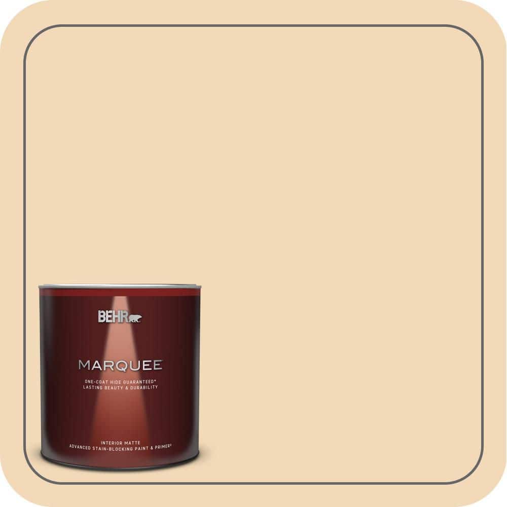 BEHR MARQUEE 1 qt. #PPH-13 Vanilla Cone Matte Interior Paint & Primer