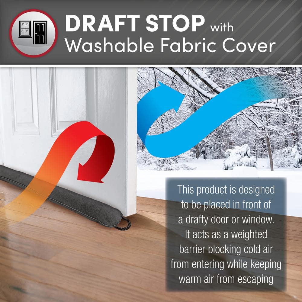 Frost King Draft Stop with Zipper Dark Grey (2)