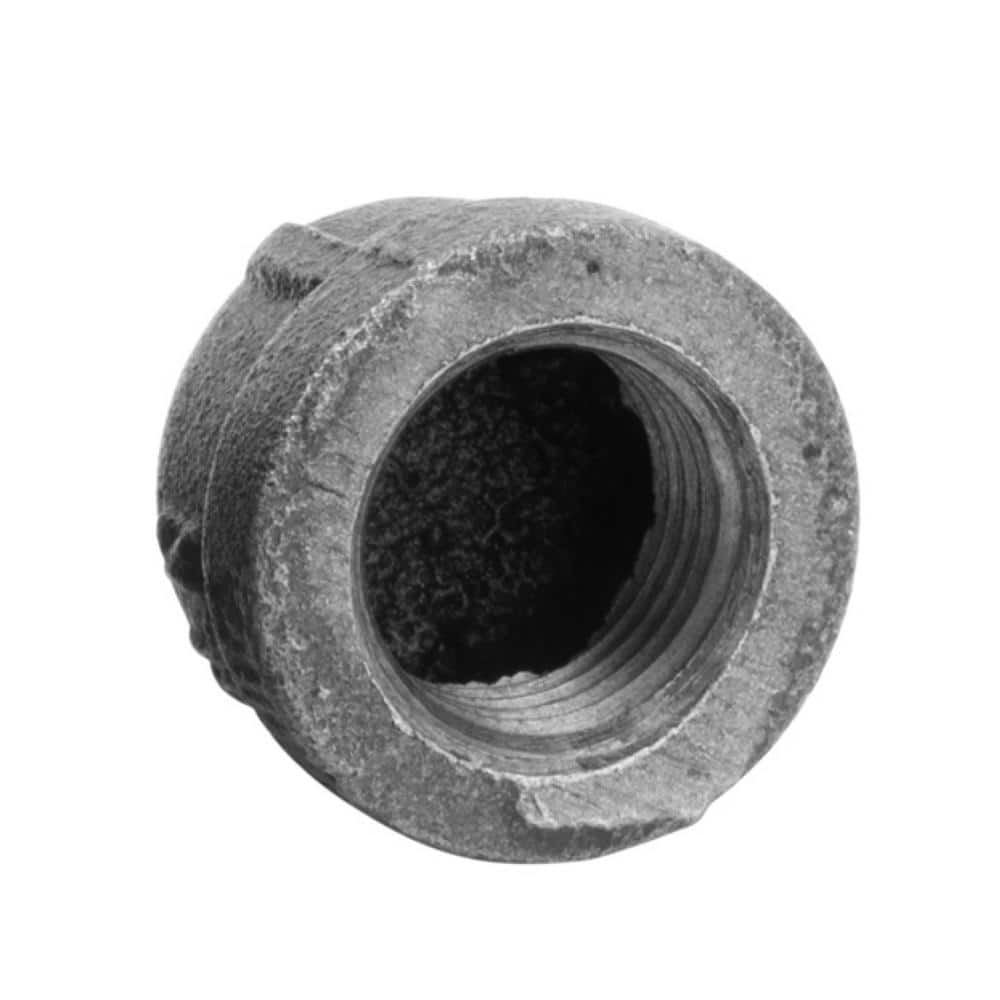 STZ Pipe Decor 1/2 in. Black Iron Cap (2-Pack) (2)