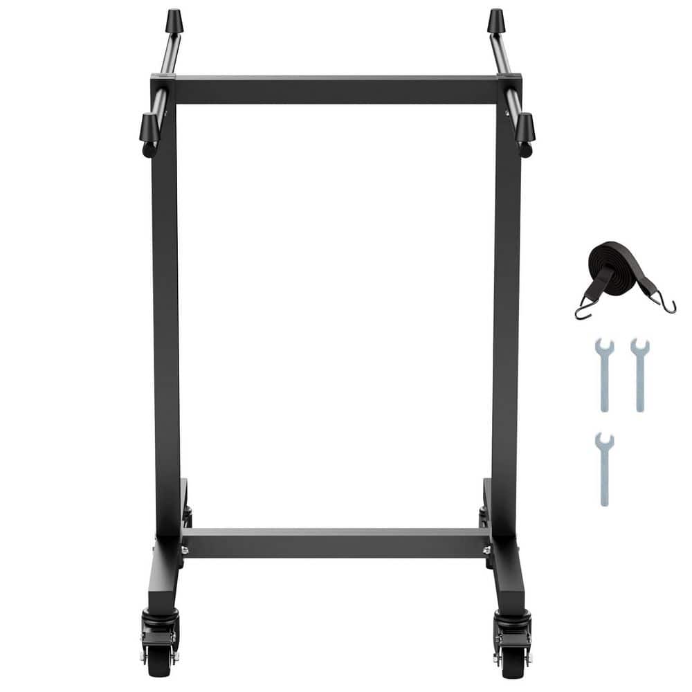 SKYSHALO T-Shape Folding Chair Rack, 200 lbs. Metal Chair Cart for 14 Chairs, Heavy-Duty Storage Dolly with Rubber Wheels, Black (1)