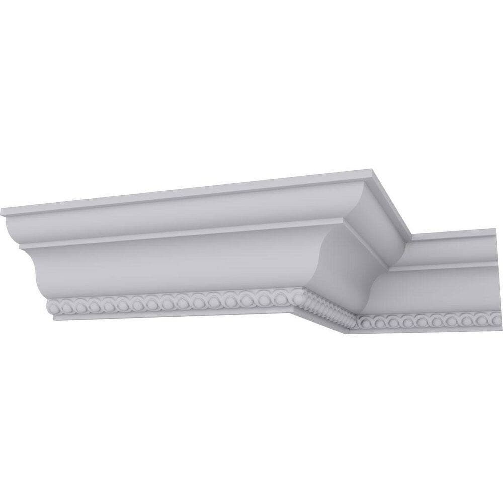 Ekena Millwork 3-3/8 in. x 3-3/8 in. x 94-1/2 in. Polyurethane Foster Crown Moulding (1)