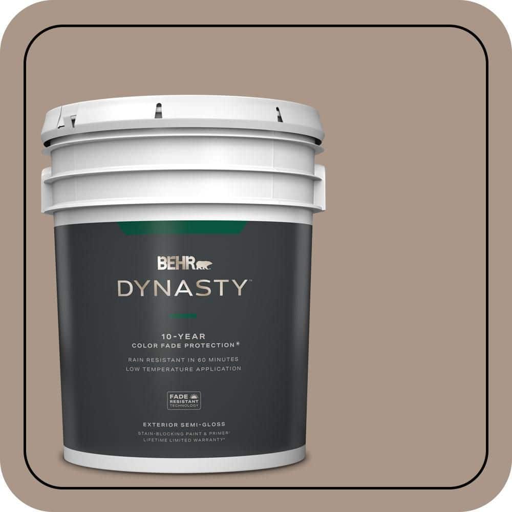 BEHR DYNASTY 5 gal. #N230-4 Chic Taupe Semi-Gloss Enamel Exterior Stain-Blocking Paint & Primer