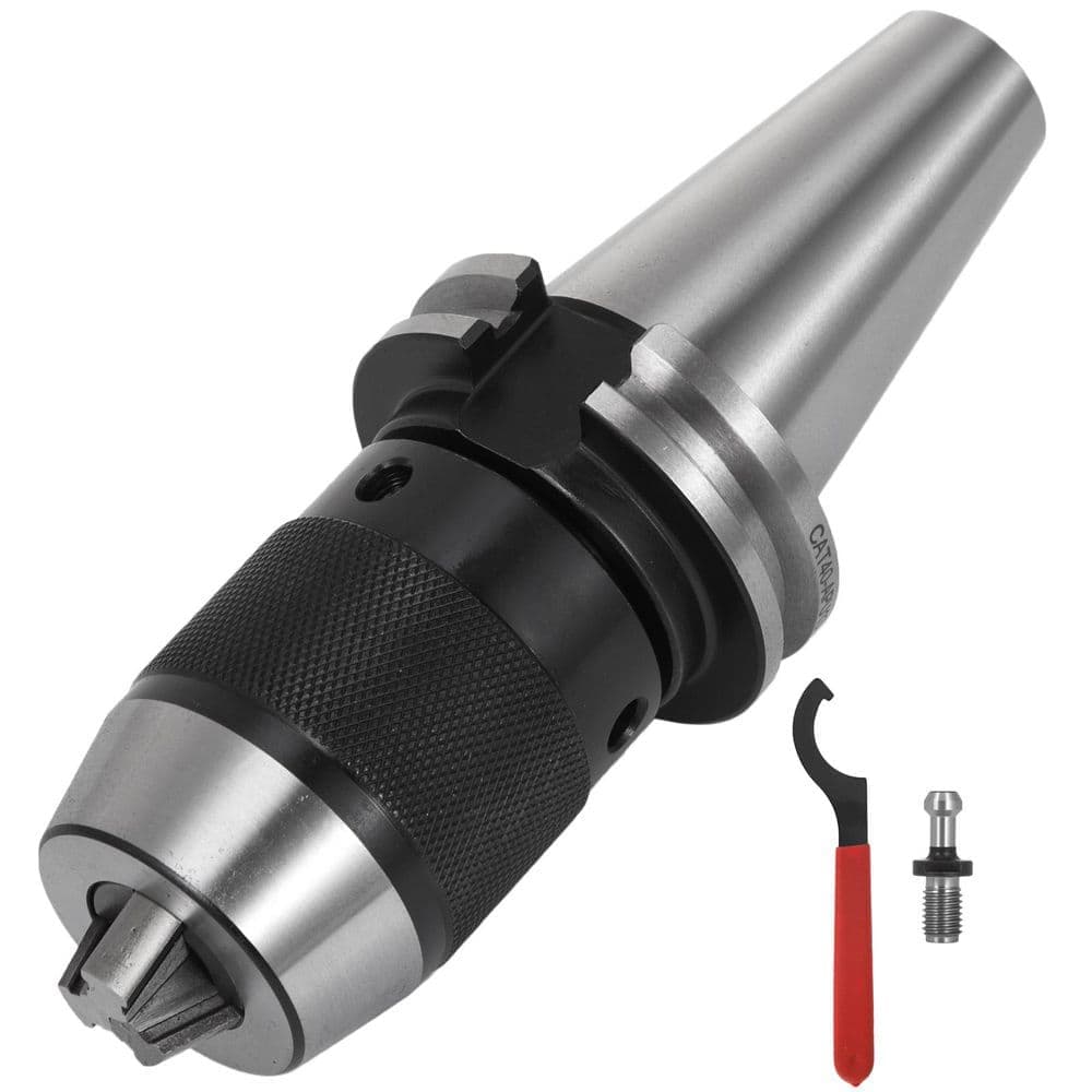 SKYSHALO Integrated CAT40 Collet Chuck Keyless 1-Speed Drill Press with 1/2 in. Chuck for CNC Engraving Machine Milling Lathe (1)