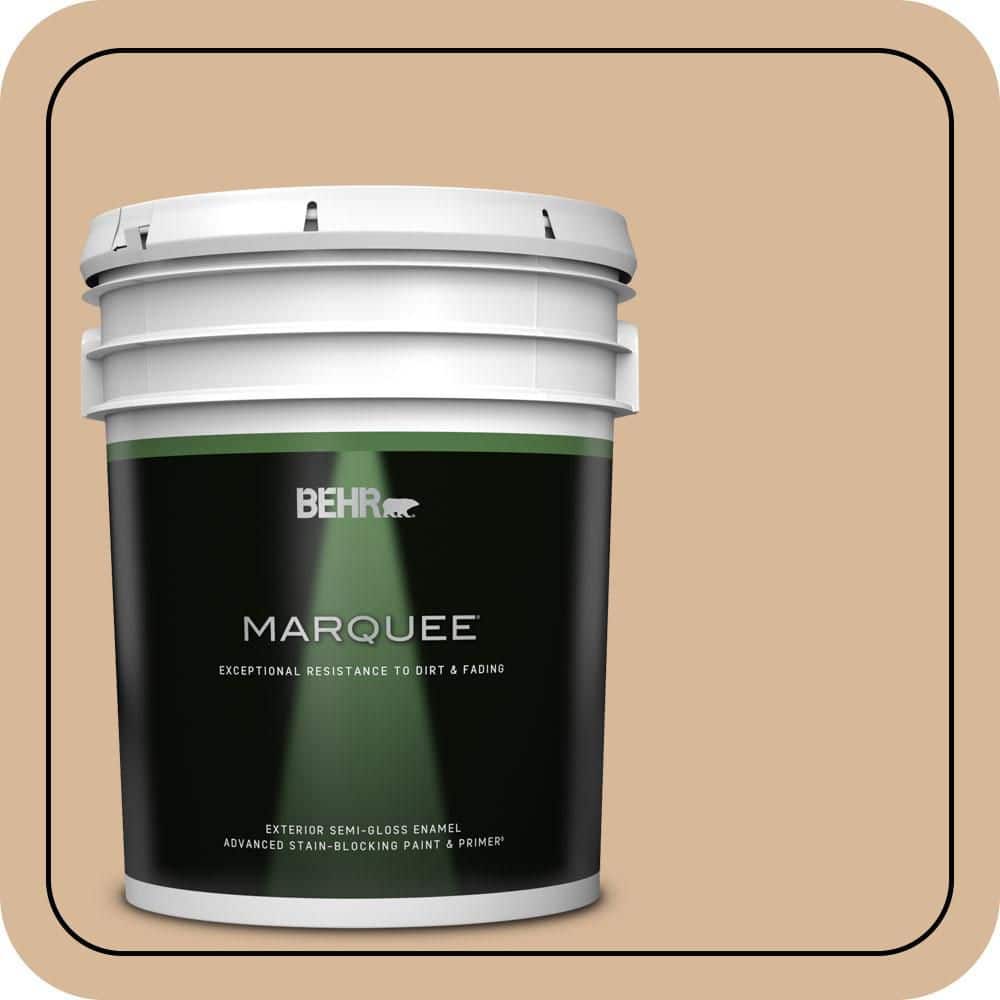 BEHR MARQUEE 5 gal. #S260-3 Dusty Gold Semi-Gloss Enamel Exterior Paint & Primer