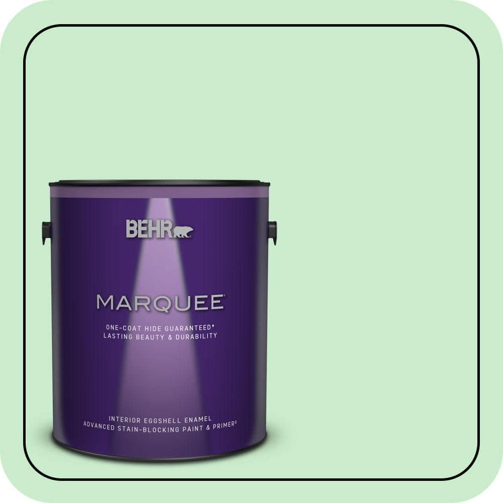 BEHR MARQUEE 1 gal. #P390-2 Chilled Mint Eggshell Enamel Interior Paint & Primer