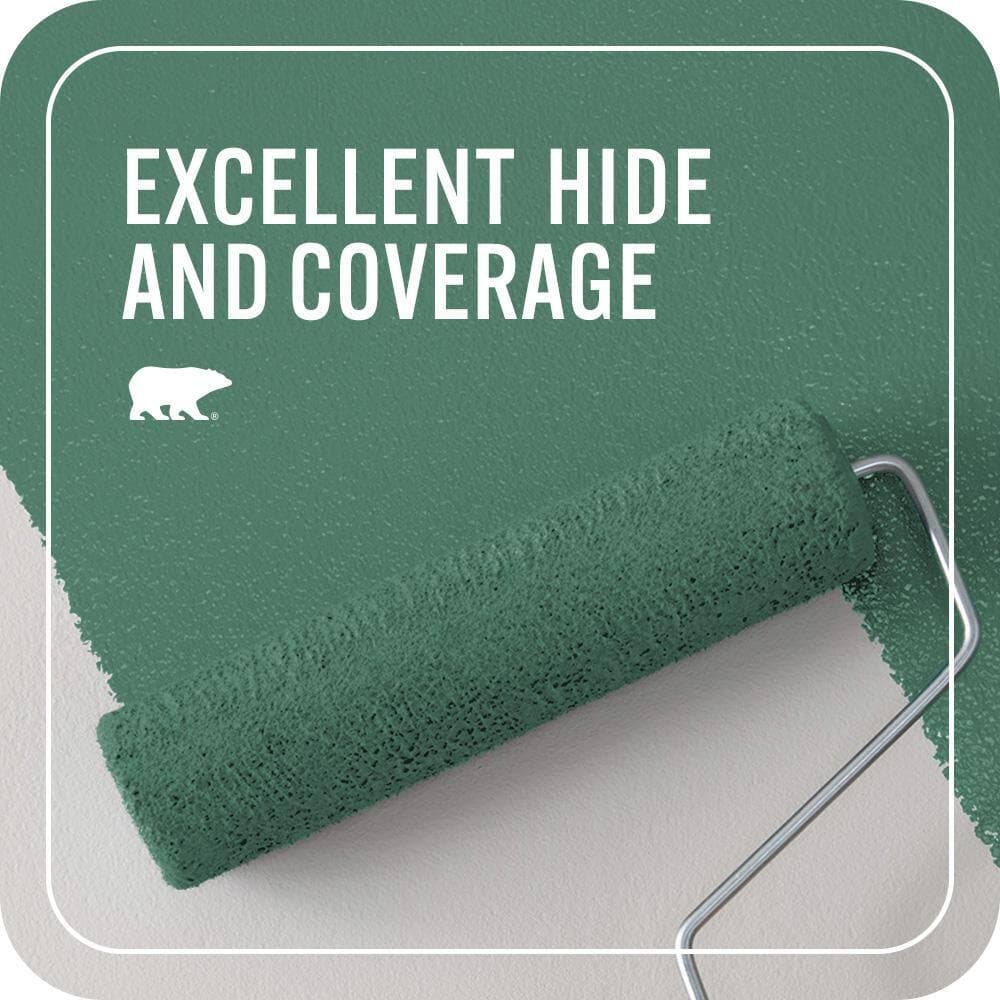 BEHR PREMIUM PLUS 1 qt. #M430-6 Park Bench Flat EcoMix Plant-Based Interior Paint & Primer (2)