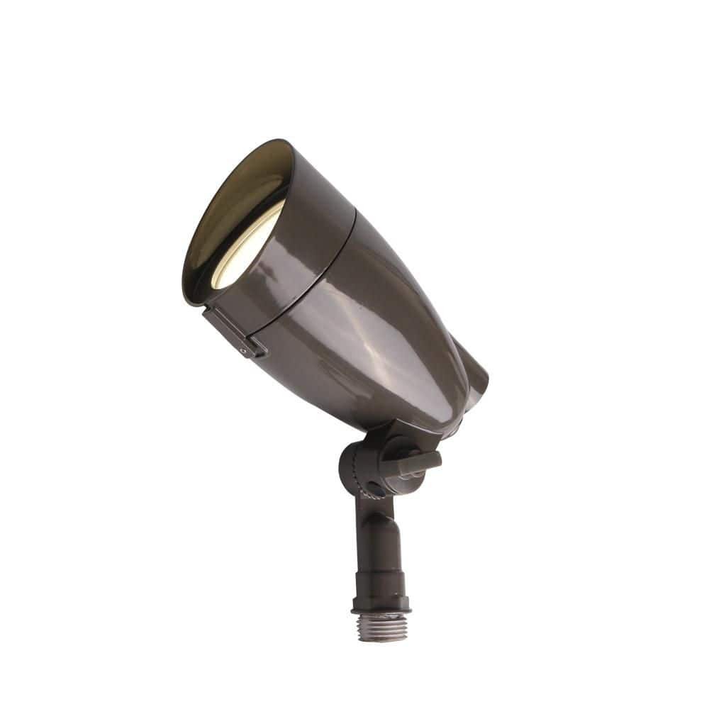 Commercial Electric 650 plus 950 Dual Lumen Bronze Aluminum Hardwired LED Outdoor Spotlight with 5CCT Integrated Bulb 1-Pack (2)