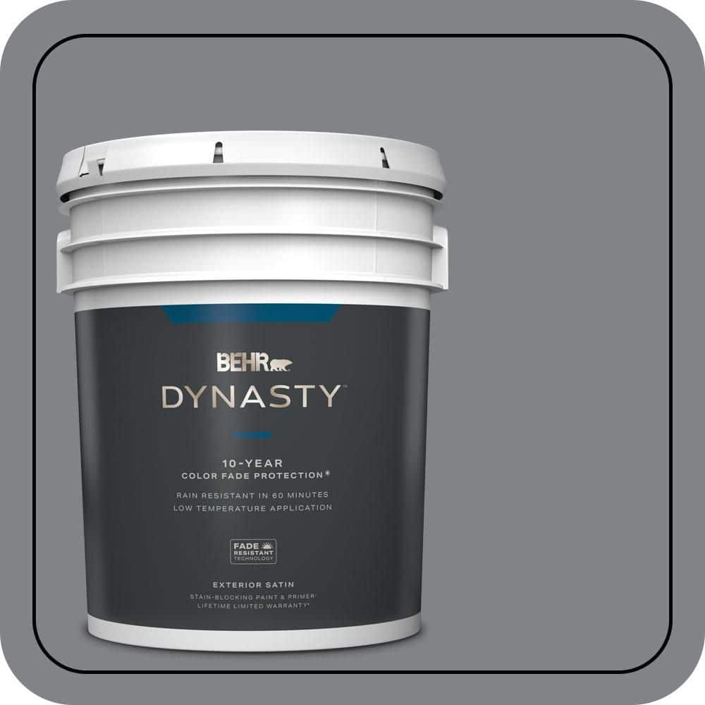 BEHR DYNASTY 5 gal. #N530-5 Mission Control Satin Enamel Exterior Stain-Blocking Paint & Primer