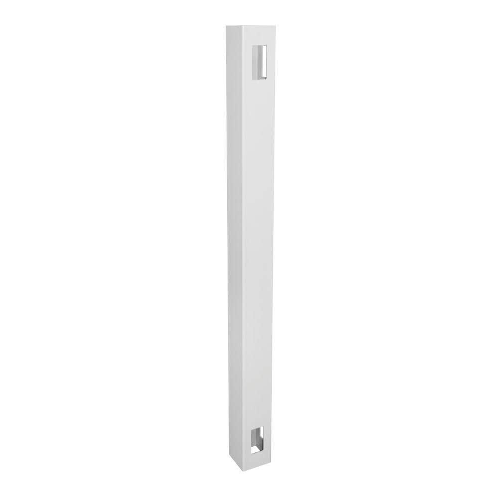 Weatherables 5 in. x 5 in. x 8 ft. White Vinyl Fence Corner Post
