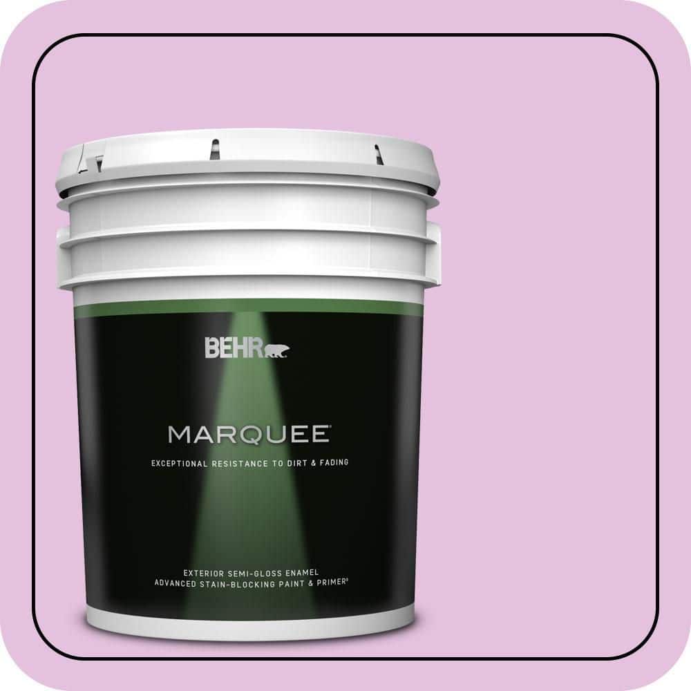 BEHR MARQUEE 5 gal. #P110-2 Girl Talk Semi-Gloss Enamel Exterior Paint & Primer