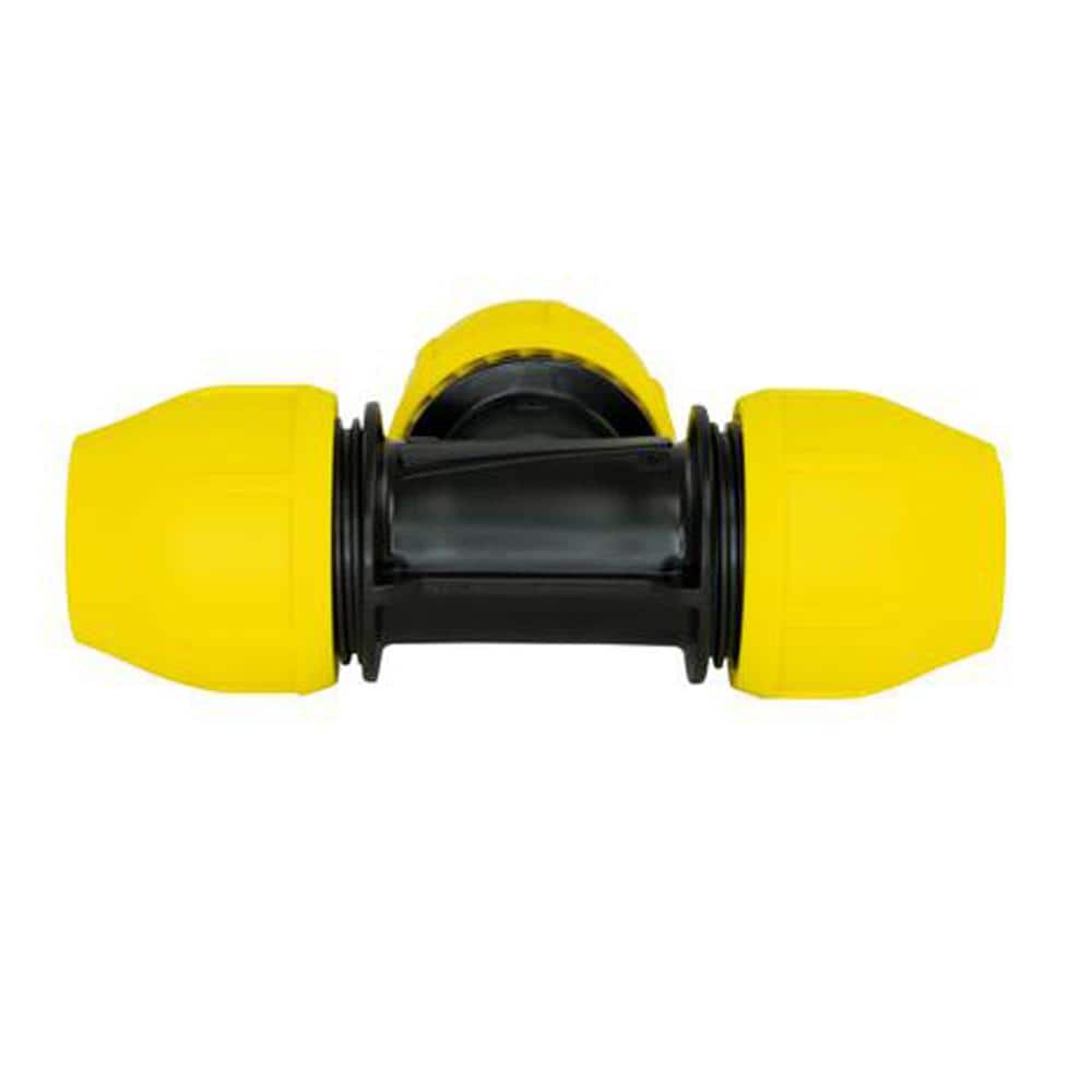 HOME-FLEX 1 in. IPS DR 11 Underground Yellow Poly Gas Pipe Tee (4)