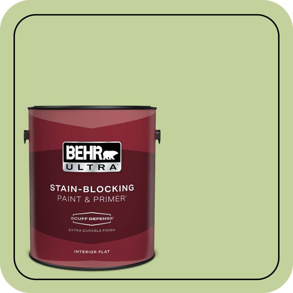 BEHR ULTRA 1 gal. #P370-4 Cricket Field Extra Durable Flat Interior Paint & Primer
