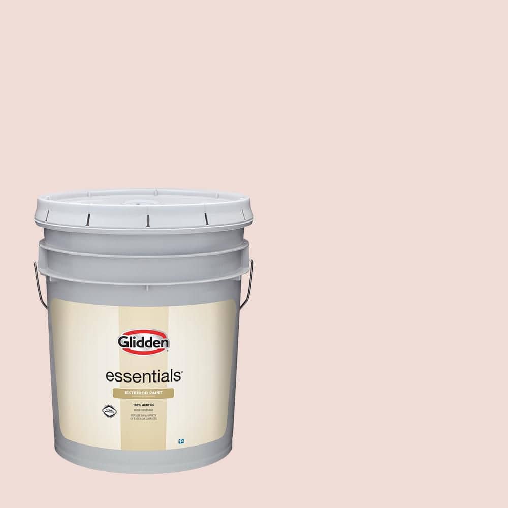 Glidden Essentials 5 gal. PPG1054-2 Sweet Truffle Satin Exterior Paint