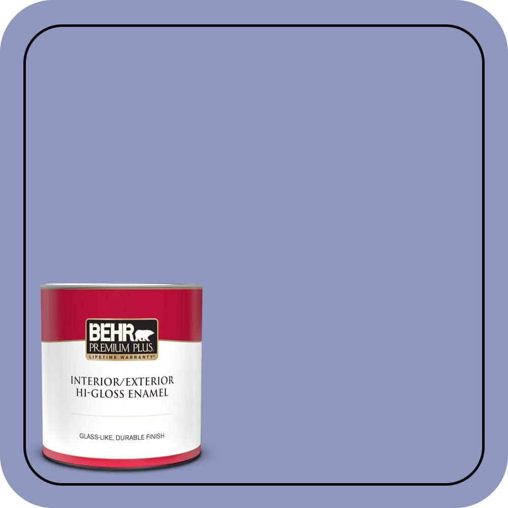 BEHR PREMIUM PLUS 1 qt. #610B-4 Intuitive Hi-Gloss Enamel Interior/Exterior Paint & Primer