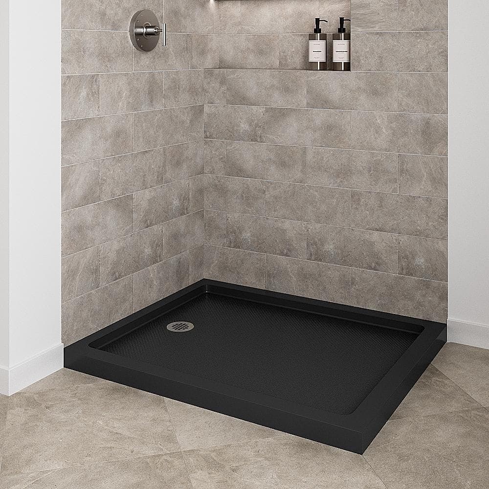 Streamline NT-2522-424-BL 42 in. 34 in. Corner Acrylic Shower Pan Base with Drain, Drain Included (2)