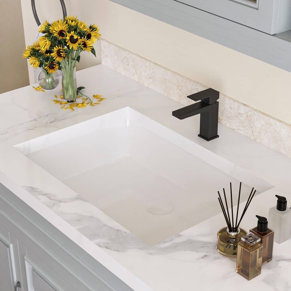DEERVALLEY Ursa 21.77 in. x 15.75 in. Rectangular Undermount Bathroom Sink in White Vitreous China with Overflow Drain (1)
