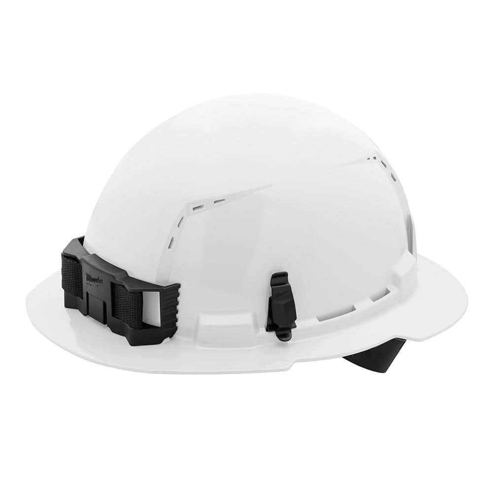 Milwaukee BOLT White Type 1 Class C Full Brim Vented Hard Hat with 4-Point Ratcheting Suspension (10-Pack)