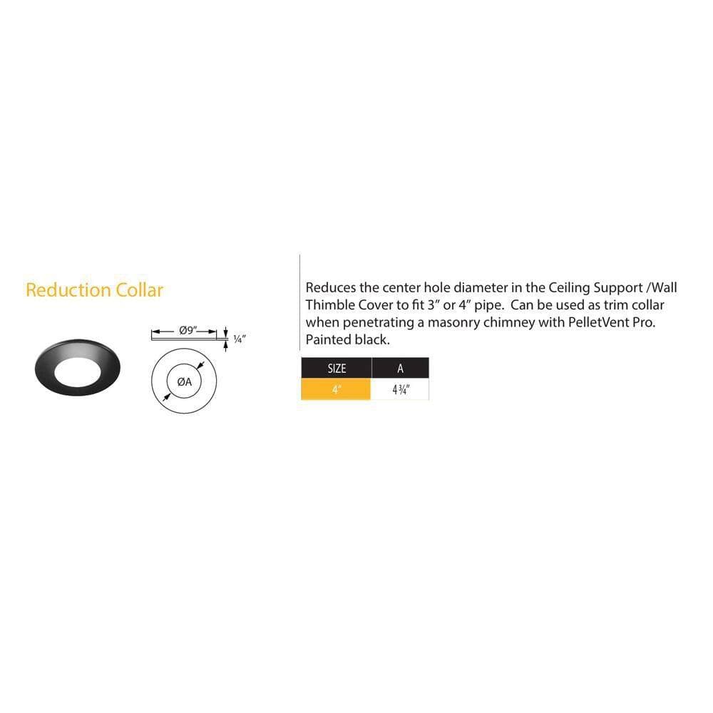 DuraVent PelletVent for Multi-Fuel 4in. Diameter Reduction Collar (2)