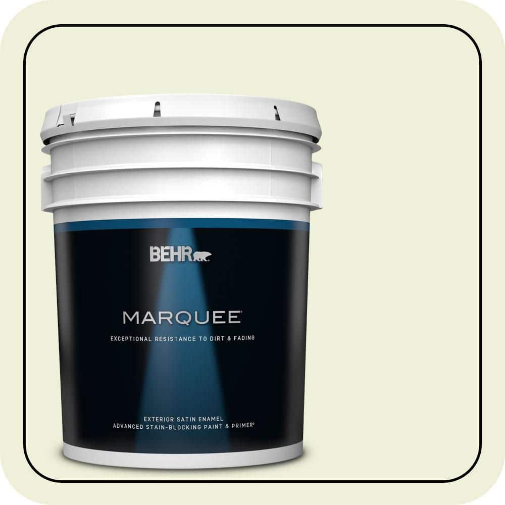 BEHR MARQUEE 5 gal. #P360-1 Budding Leaf Satin Enamel Exterior Paint & Primer