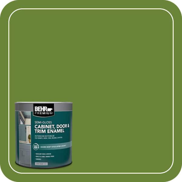 BEHR PREMIUM 1 qt. #P370-7 Sun Valley Semi-Gloss Enamel Interior/Exterior Cabinet, Door & Trim Paint (2)