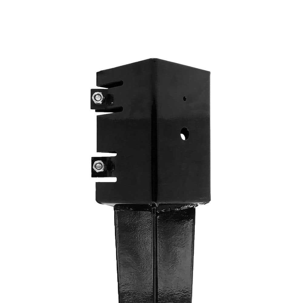 NUVO IRON 30 in. Black 14 Gauge Steel Yard Spike Designed for 4 in. x 4 Wood Post (3)