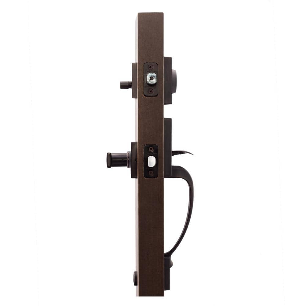 Copper Creek Craftsman Tuscan Bronze Door Handleset with Craftsman Handle Trim (3)