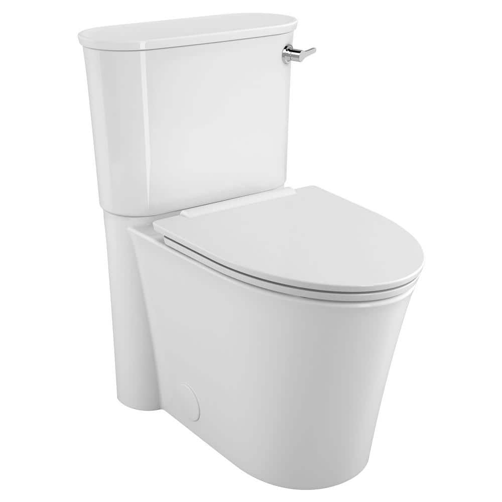 American Standard Studio S Right Height 2-Piece 1.28 GPF Single Flush Elongated Toilet with Right Hand Trip Lever in White, Seat Included (1)