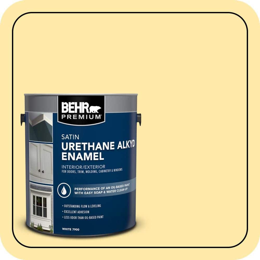 BEHR PREMIUM 1 gal. #AE-21 Harbor Lights Urethane Alkyd Satin Enamel Interior/Exterior Paint