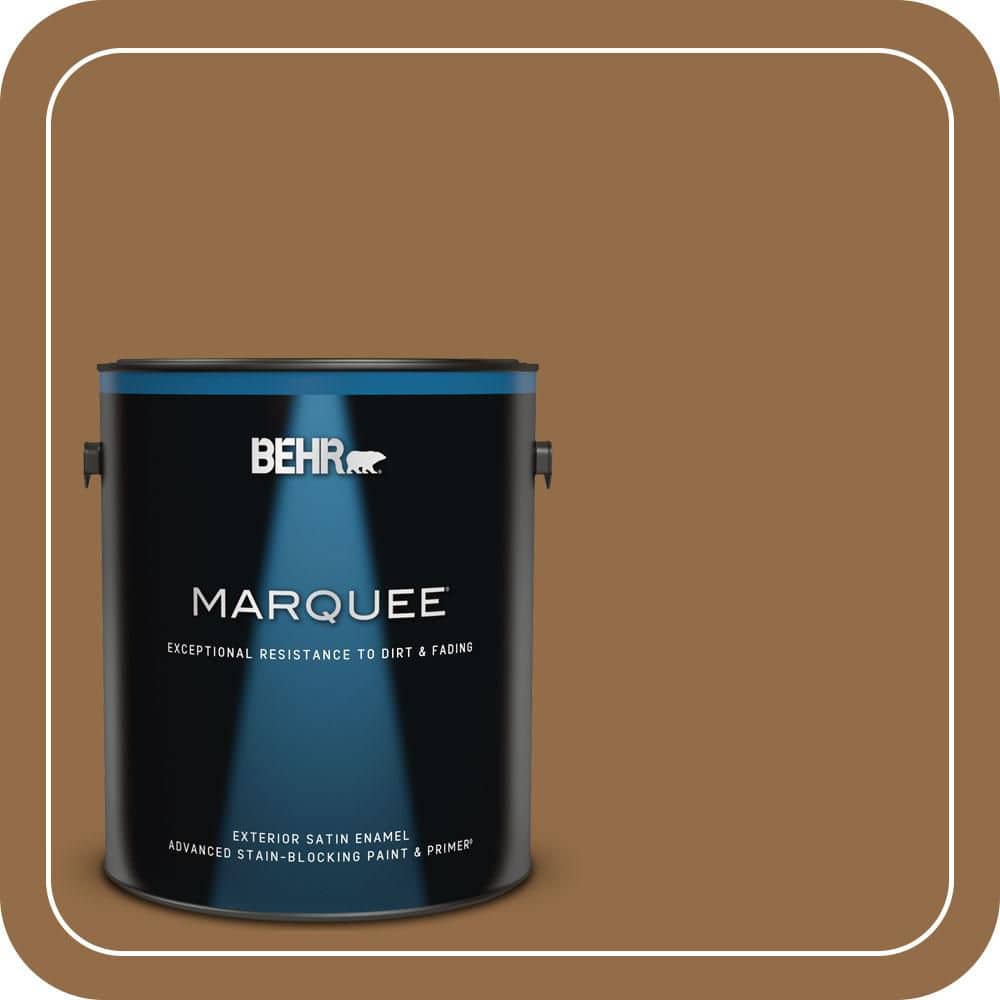 BEHR MARQUEE 1 gal. #S260-7 Nugget Gold Satin Enamel Exterior Paint & Primer