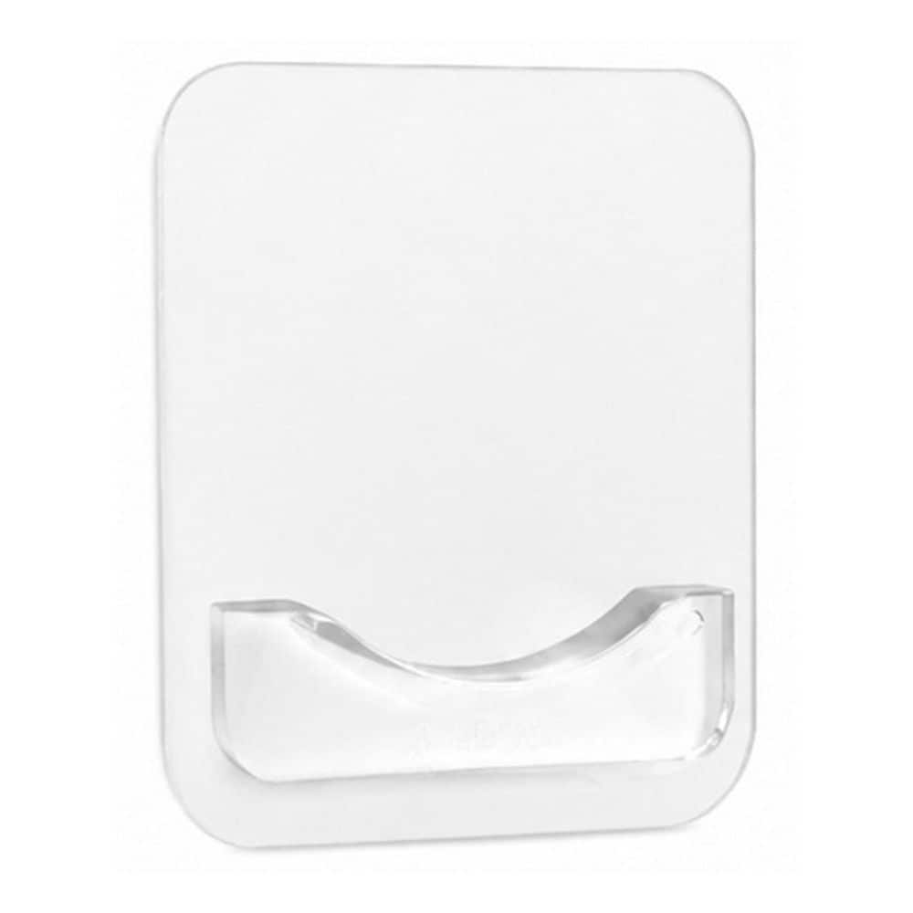 KHKFY Extra-Large Adhesive Shower Curtain Rod Holder, No Drilling Wall Mount, Fits 3 in. Rod Ends, 20 lb. 2 Pack (1)