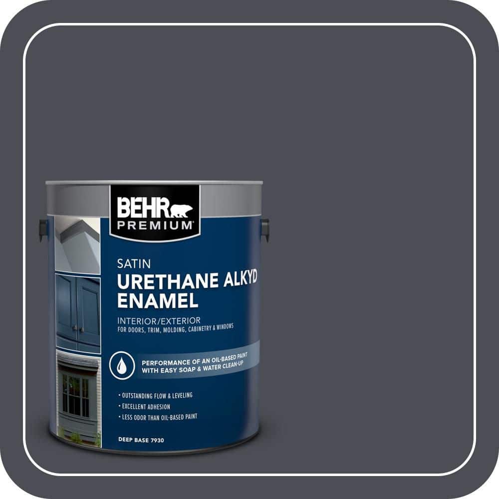 BEHR PREMIUM 1 gal. #PPU15-20 Poppy Seed Urethane Alkyd Satin Enamel Interior/Exterior Paint